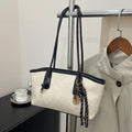 PU Leather Shoulder Bag for Women Y2K Simple Fashion Girl Handbag Large Capacity Female Crossbody Bag SolidColor Retro Tote Bags