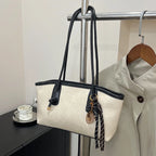 PU Leather Shoulder Bag for Women Y2K Simple Fashion Girl Handbag Large Capacity Female Crossbody Bag SolidColor Retro Tote Bags