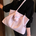 Retro Suede Matte Texture Tote Bag Women's Large Capacity Commuter Single Shoulder Armpit Bag Spring Summer New Style Handbag