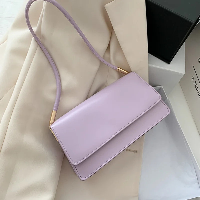 Luxury Brand Crossbody Bags for Women Fashion Design Underarm 2026 Woman Shoulder Bag Female Handbag and Purses Solid Color