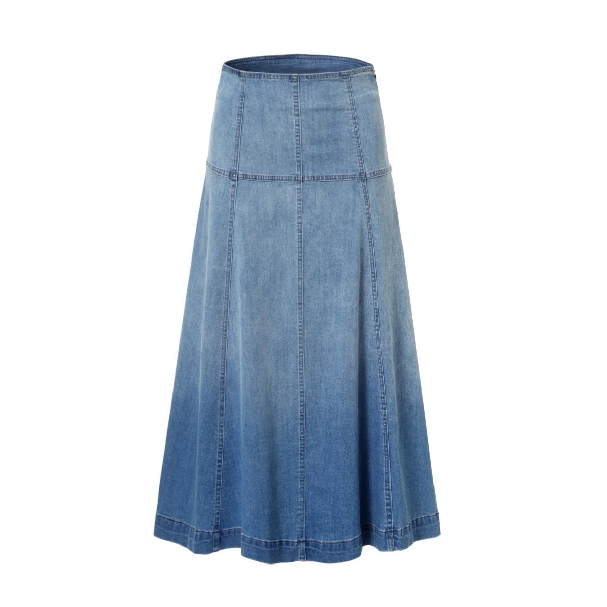 AP SS26 Panel Pleated Washed Denim Skirts Teen Girls Women Fashion Cotton Jeans Skirts Clothing