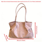 Retro Suede Matte Texture Tote Bag Women's Large Capacity Commuter Single Shoulder Armpit Bag Spring Summer New Style Handbag