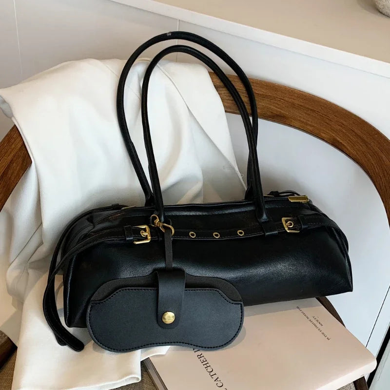 Buckle Decoration Fashion PU Shoulder Bag Solid Large Capacity All-match Handbags Purse 2026 Hot Sale Bags for Women Bolsa Mujer