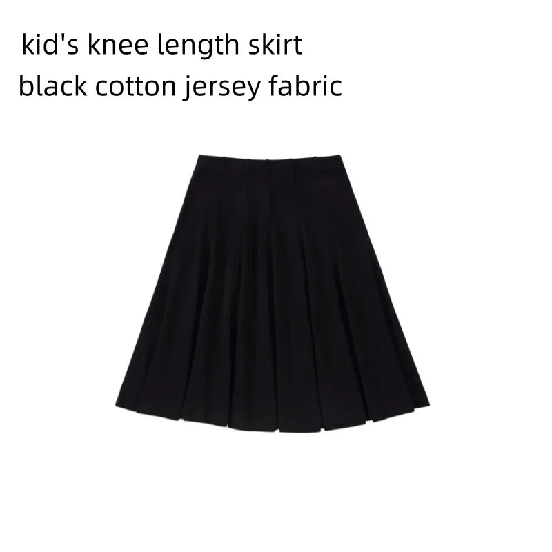 AP SS26 Panel Pleated Washed Denim Skirts Teen Girls Women Fashion Cotton Jeans Skirts Clothing