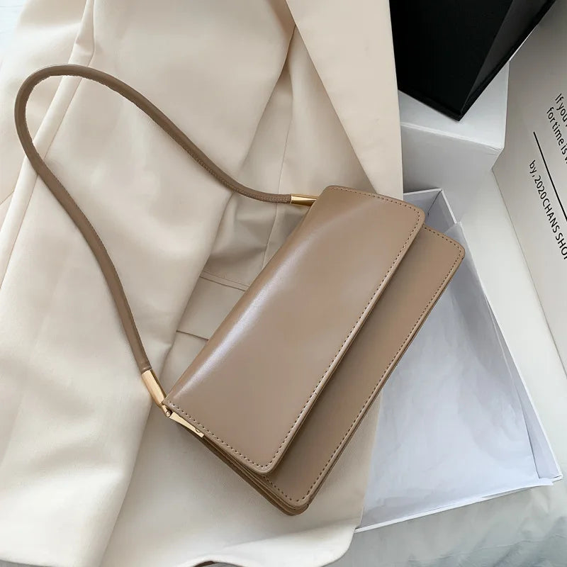 Luxury Brand Crossbody Bags for Women Fashion Design Underarm 2026 Woman Shoulder Bag Female Handbag and Purses Solid Color